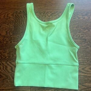 Lululemon green crop tank size 2